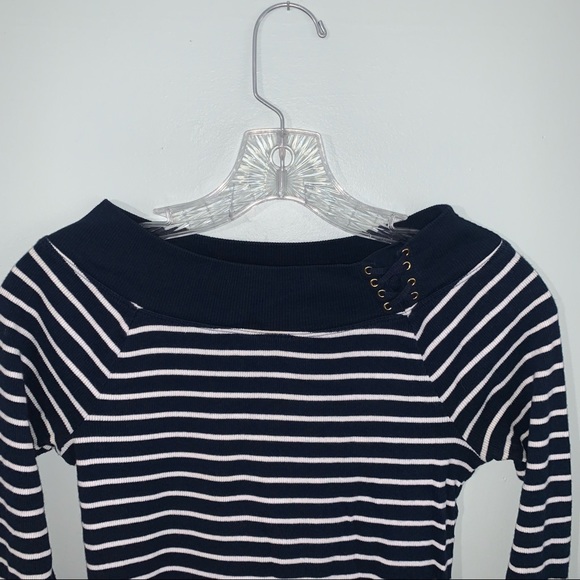 Lauren Ralph Lauren Small sweater top blue&white stripes - Picture 2 of 7
